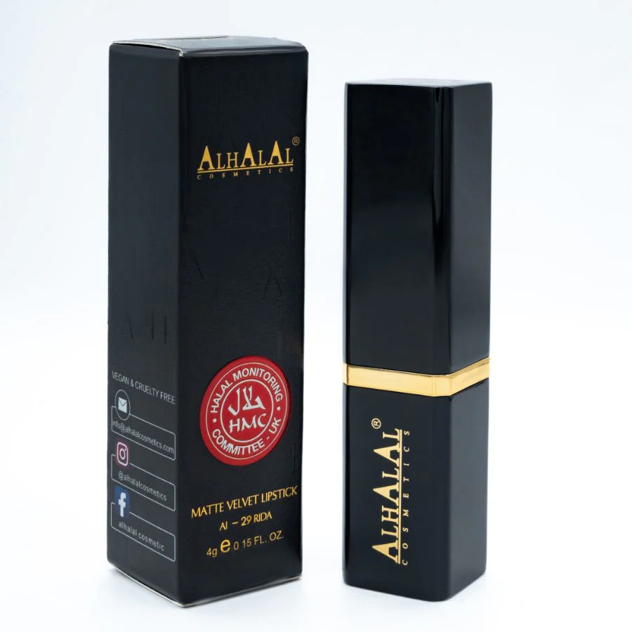 AL-29 Rida Lippenstift – Ruby Red Boom | Halal & Vegan