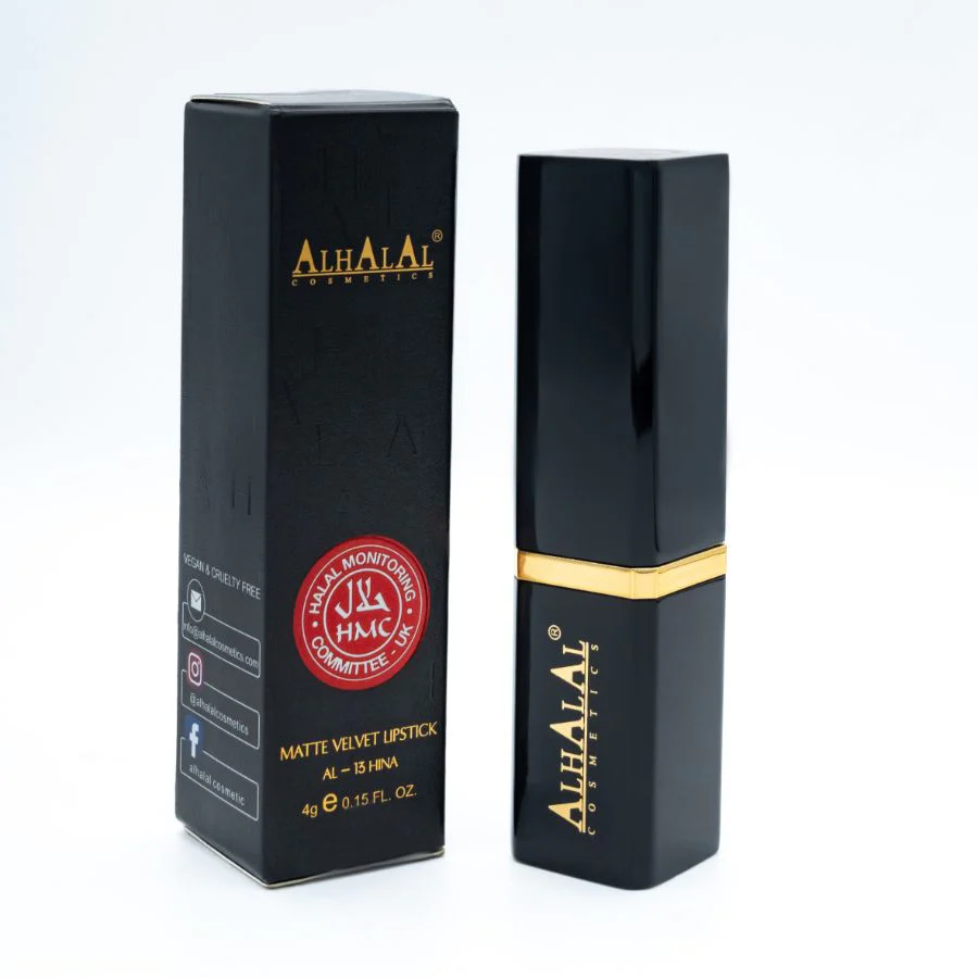 AL-13 HINA Halal Lippenstift Holzrosa | Matt, vegan, alkoholfrei & HMC-zertifiziert