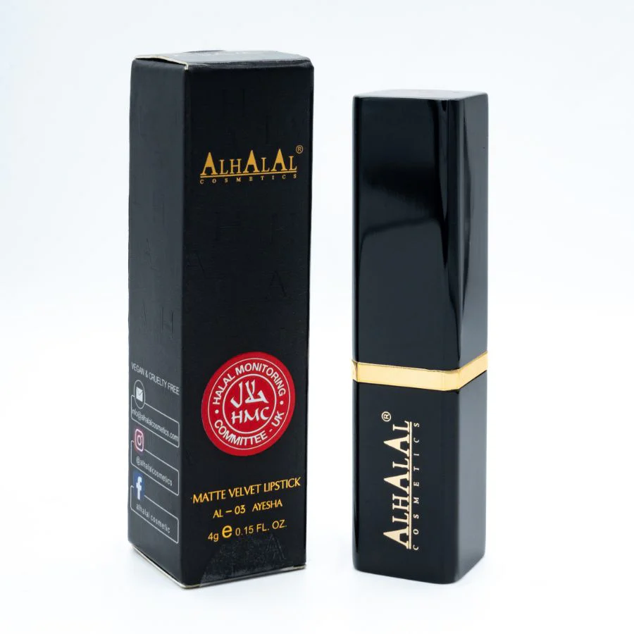 AL-03 AYESHA Halal Lippenstift Kirschrot | Matt, vegan, alkoholfrei & HMC-zertifiziert