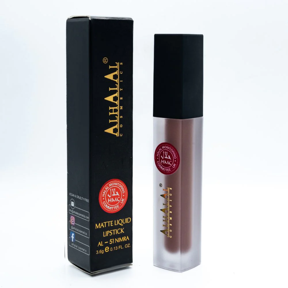 AL-51 NIMRA Halal Lippenstift Beige| flüssig, Matt, vegan, alkoholfrei & HMC-zertifiziert