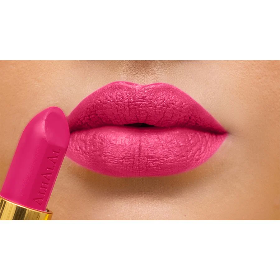 AL-05 AROOBA Halal Lippenstift Neon-Pink | Matt, vegan, alkoholfrei & HMC-zertifiziert