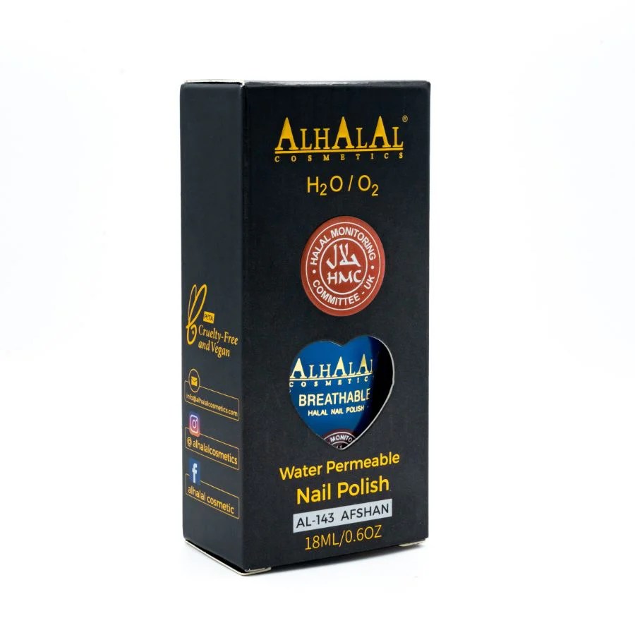 AL-143 AFSHAN Halal Atmungsaktiver Nagellack Blau | Alkoholfrei & Vegan