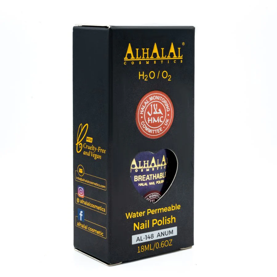 AL-148 ANUM Halal Atmungsaktiver Nagellack Lila Alkoholfrei und Vegan