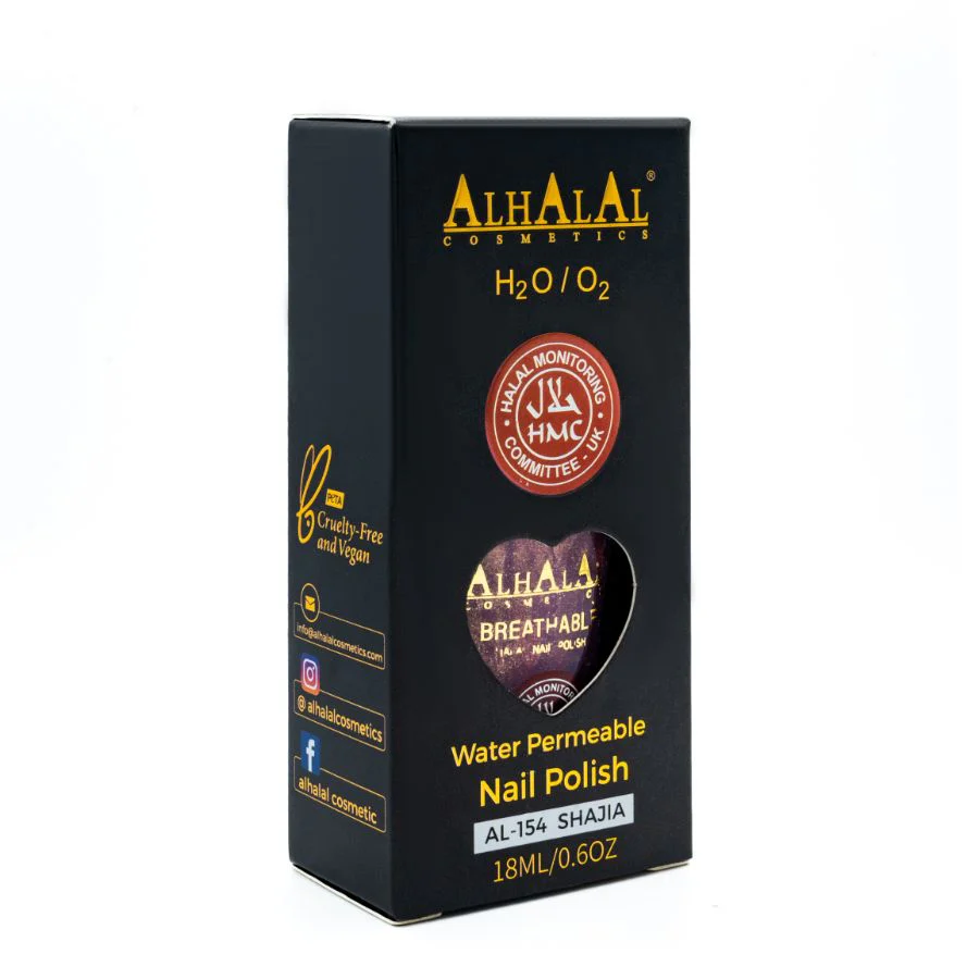 AL-154 SHAJIA Halal Atmungsaktiver Nagellack Glitzer Alkoholfrei und Vegan