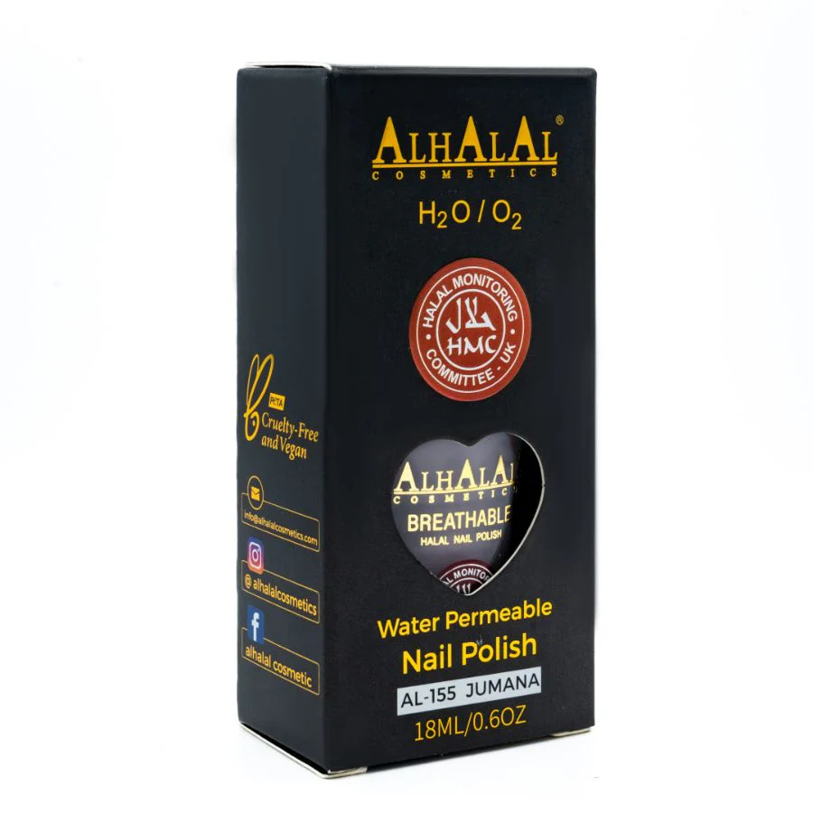 AL-155 Jumana Halal Atmungsaktiver Nagellack Silber | Alkoholfrei & Vegan