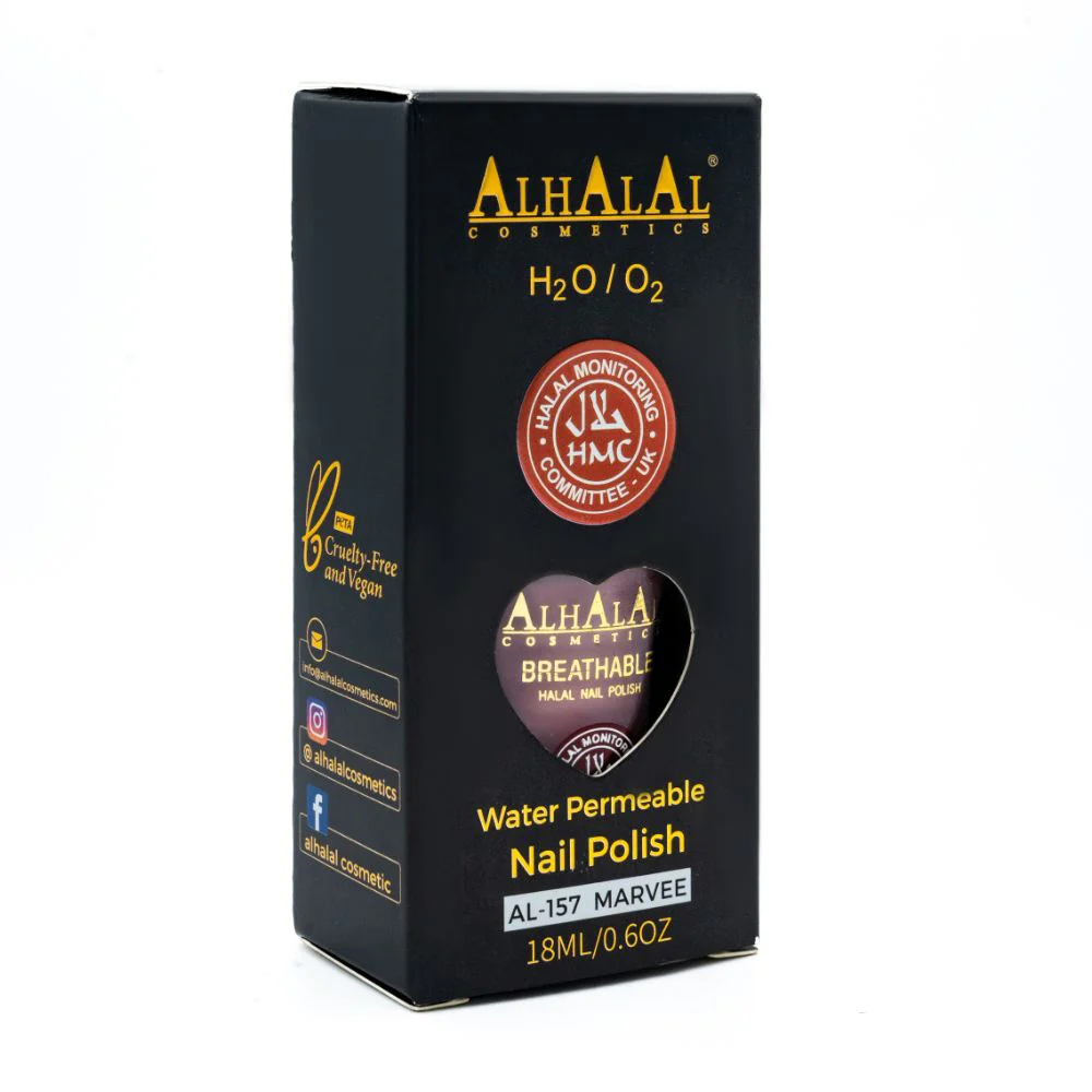 AL-157 Marvee Halal Atmungsaktiver Nagellack Nude | Alkoholfrei & Vegan