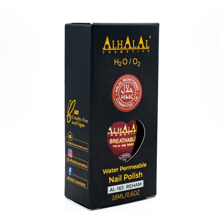 AL-163 REEMA Halal Atmungsaktiver Nagellack Rot | Alkoholfrei & Vegan