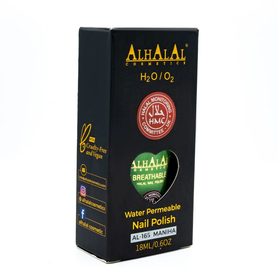 AL-165 MANIHA Halal Atmungsaktiver Nagellack Grün | Alkoholfrei & Vegan