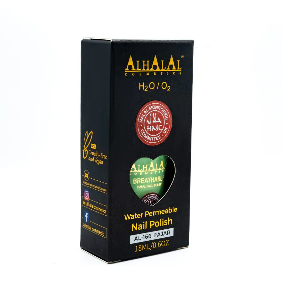 AL-166 FAJAR Halal Atmungsaktiver Nagellack Grün | Alkoholfrei & Vegan