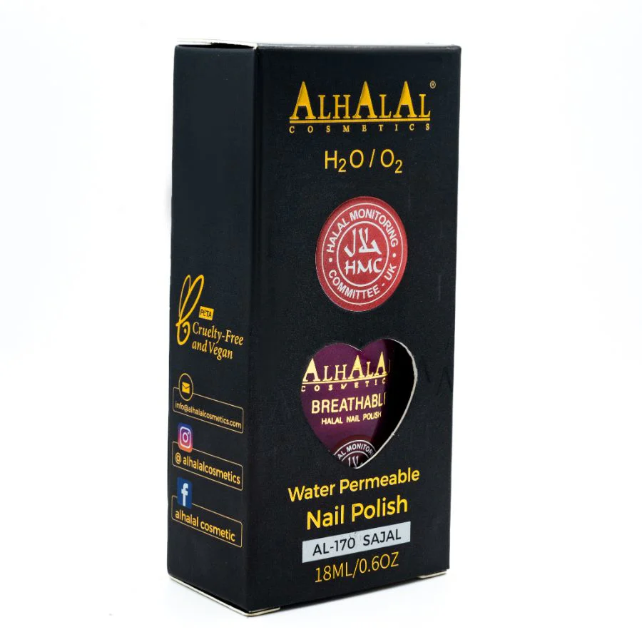 AL-170 SAJAL Halal Atmungsaktiver Nagellack Pink Alkoholfrei und Vegan
