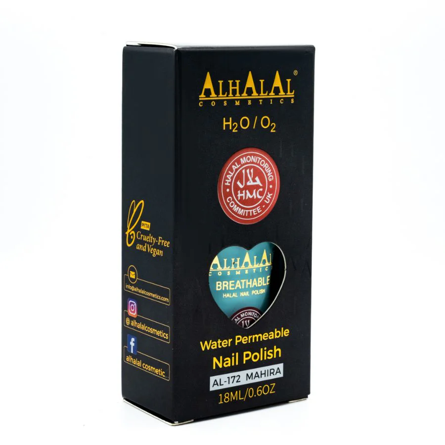 AL-172 MAHIRA Halal Atmungsaktiver Nagellack Blau | Alkoholfrei & Vegan