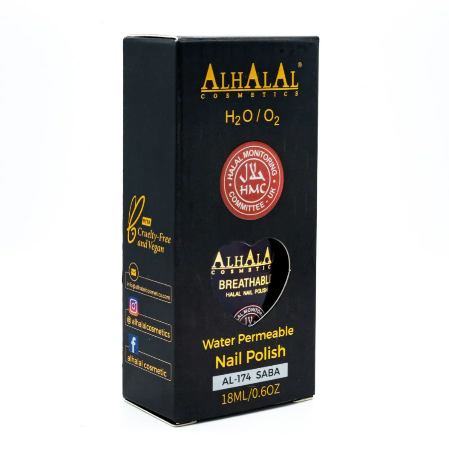 AL-174 SABA Halal Atmungsaktiver Nagellack Koralle | Alkoholfrei & Vegan