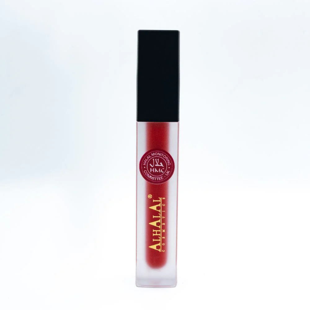 AL-53 RUBINA Halal Lippenstift Feuerrot | flüssig, Matt, vegan, alkoholfrei & HMC-zertifiziert