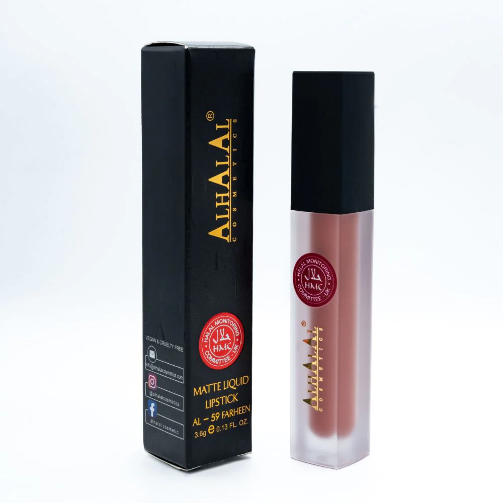 AL-59 FARHEEN Lippenstift Peach Nude| flüssig, Matt, vegan, alkoholfrei & HMC-zertifiziert