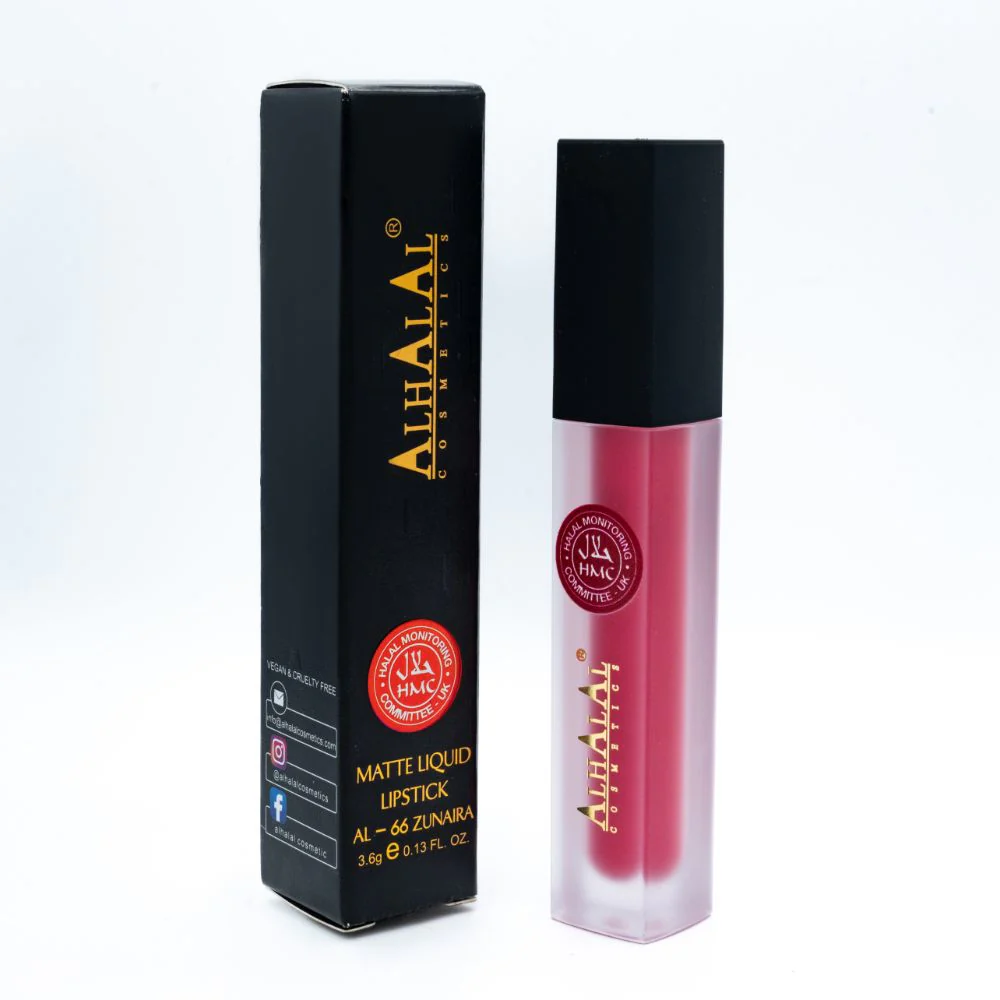 AL-66 ZUNAIRA Lippenstift Pink | flüssig, Matt, vegan, alkoholfrei & HMC-zertifiziert