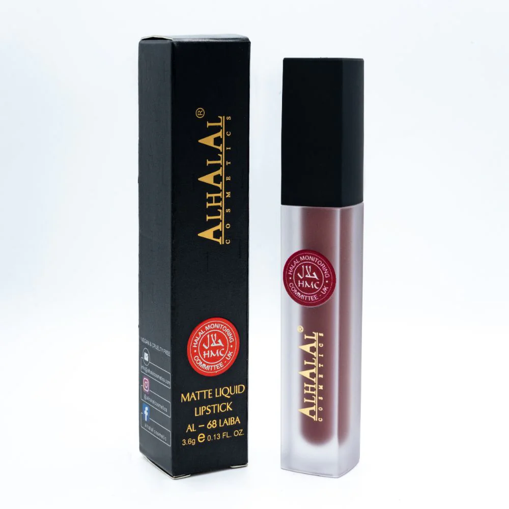 AL-68 LAIBA Lippenstift Braun | flüssig, Matt, vegan, alkoholfrei & HMC-zertifiziert