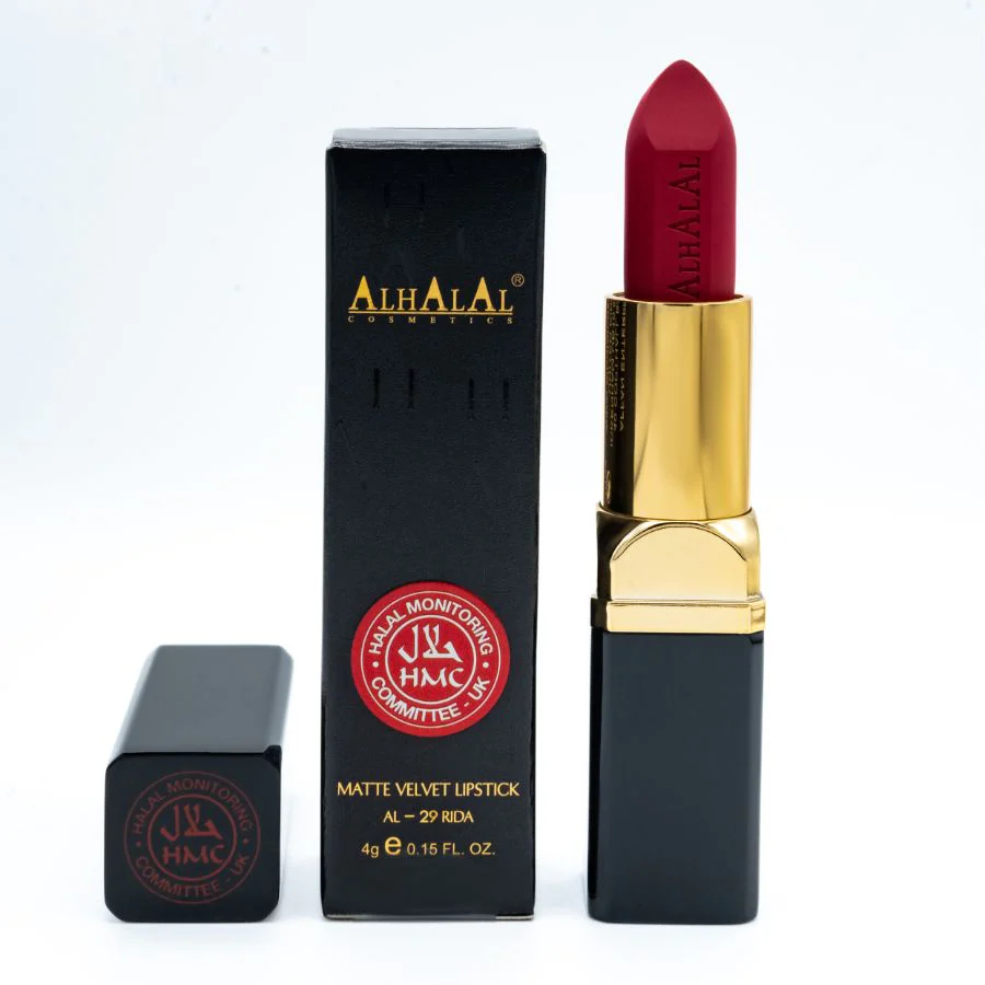 AL-29 Rida Lippenstift – Ruby Red Boom | Halal & Vegan