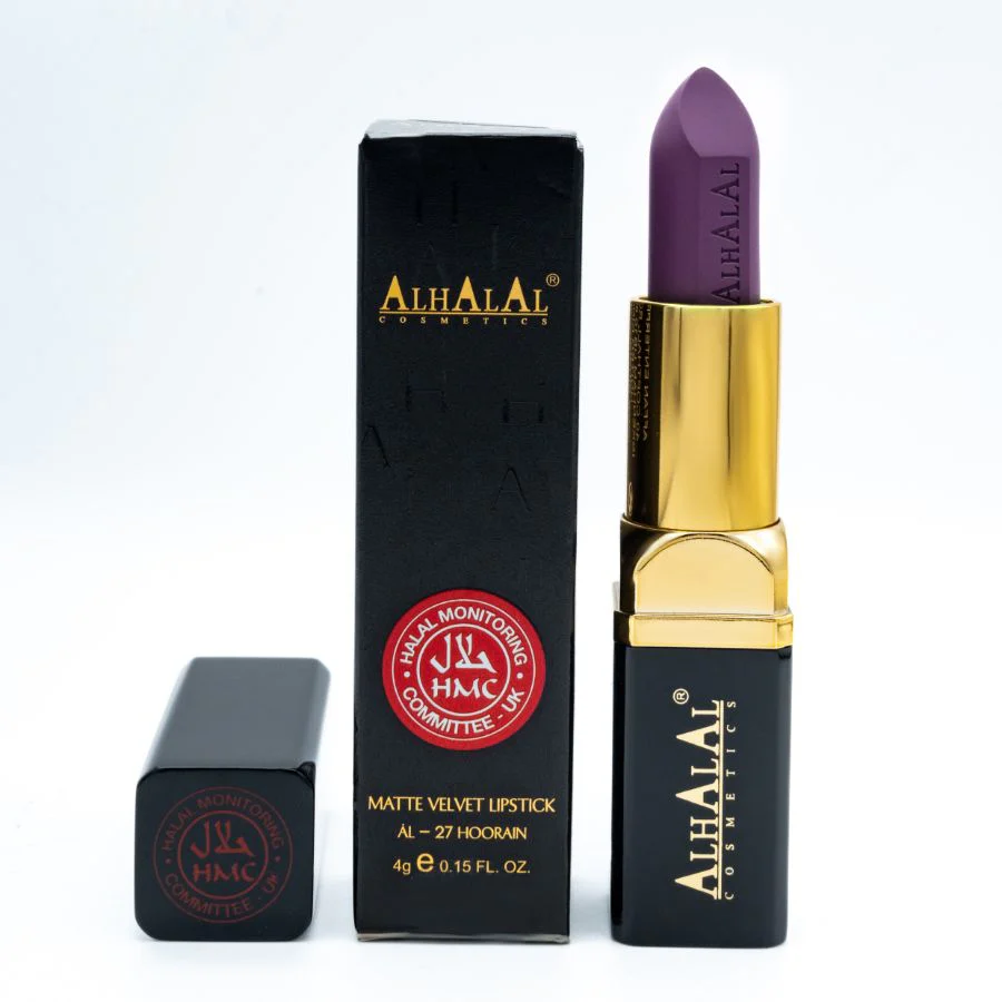 AL-27 Halal Matte Lippenstift – Deep Berry Violet | Vegan, halal & matt