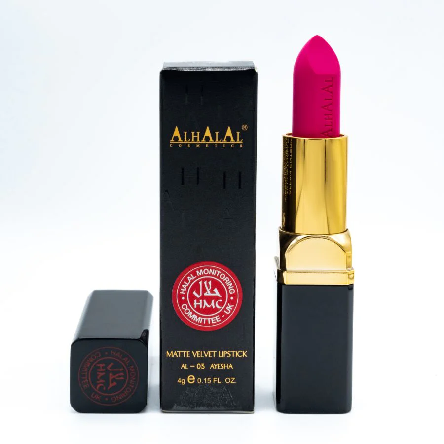 AL-03 AYESHA Halal Lippenstift Kirschrot | Matt, vegan, alkoholfrei & HMC-zertifiziert