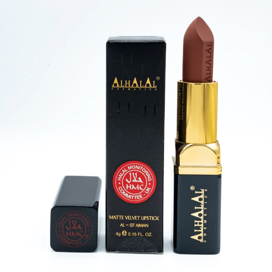 AL-07 AIMAN Halal Lippenstift Braun | Matt, vegan, alkoholfrei & HMC-zertifiziert