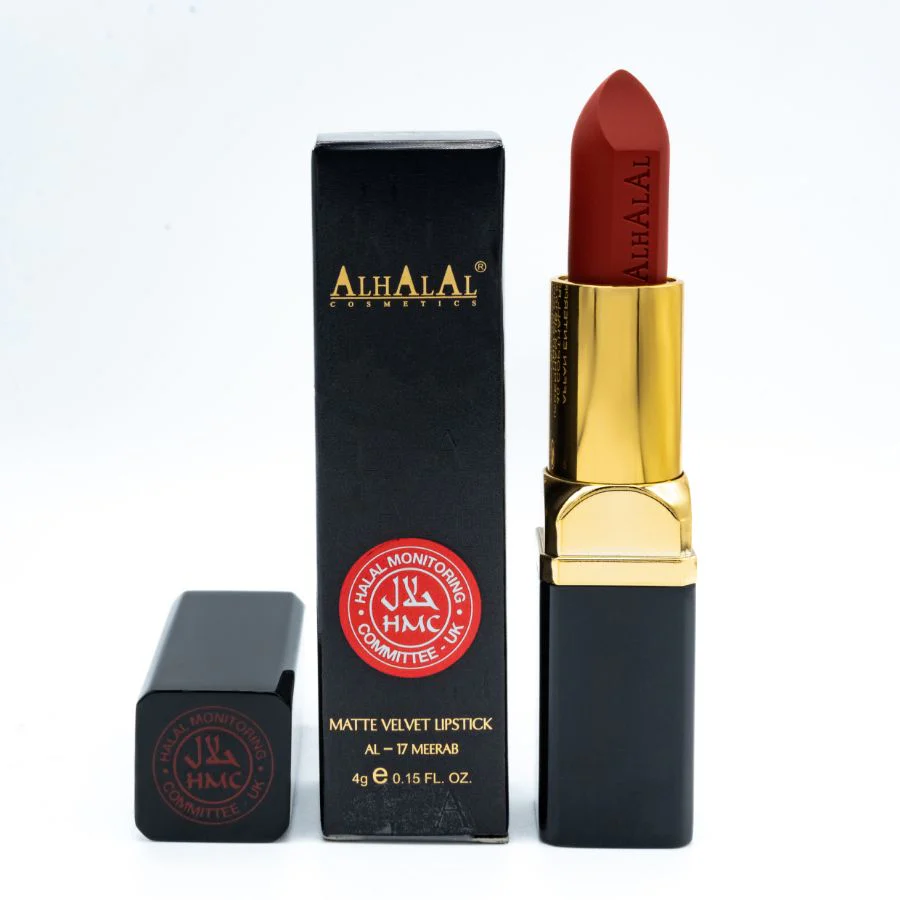 AL-17 MEERUB Halal Lippenstift Fire Red | Matt, vegan, alkoholfrei & HMC-zertifiziert