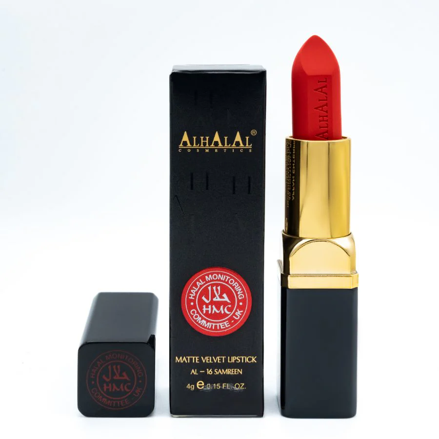 AL-16 SAMREEN Halal Lippenstift Rot | Matt, vegan, alkoholfrei & HMC-zertifiziert