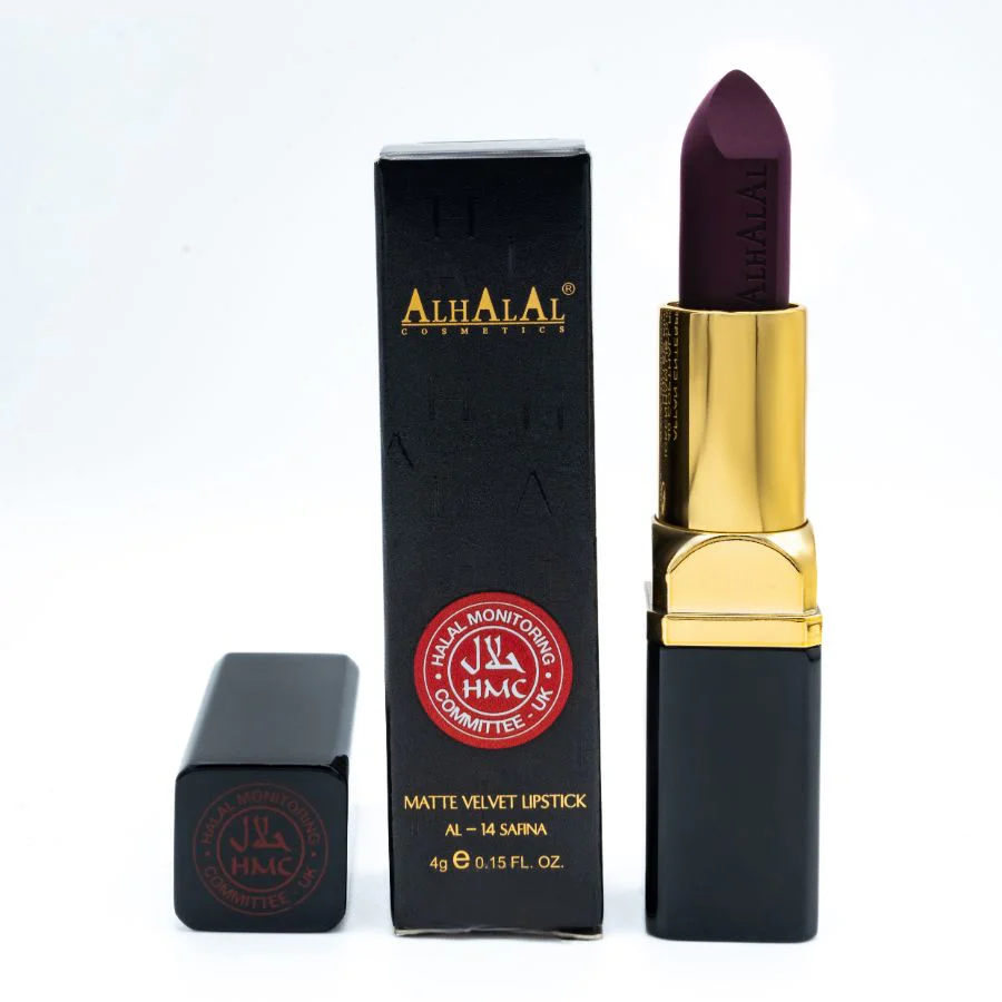 AL-14 SAFINA Halal Lippenstift Aubergine | Matt, vegan, alkoholfrei & HMC-zertifiziert