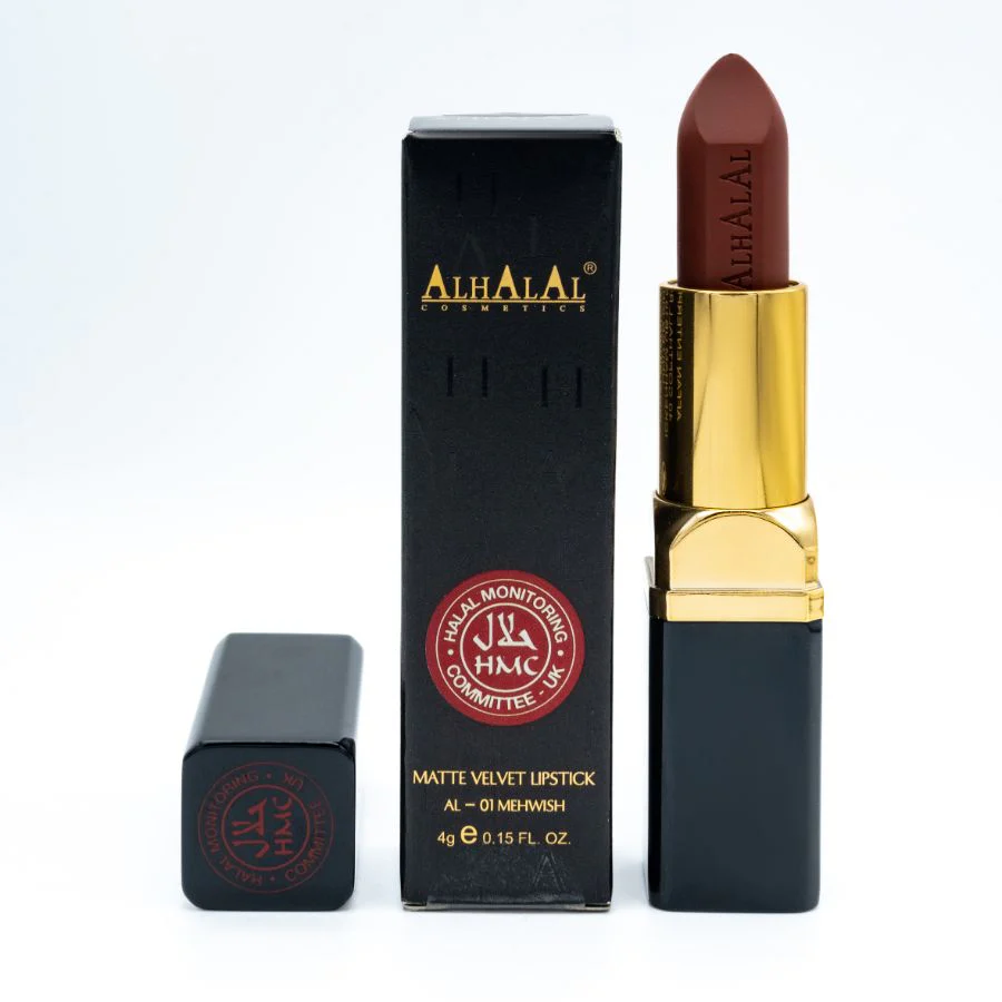AL-01 MEHWISH Halal Lippenstift Braun | Matt, vegan, alkoholfrei & HMC-zertifiziert