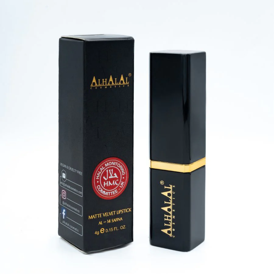AL-14 SAFINA Halal Lippenstift Aubergine | Matt, vegan, alkoholfrei & HMC-zertifiziert