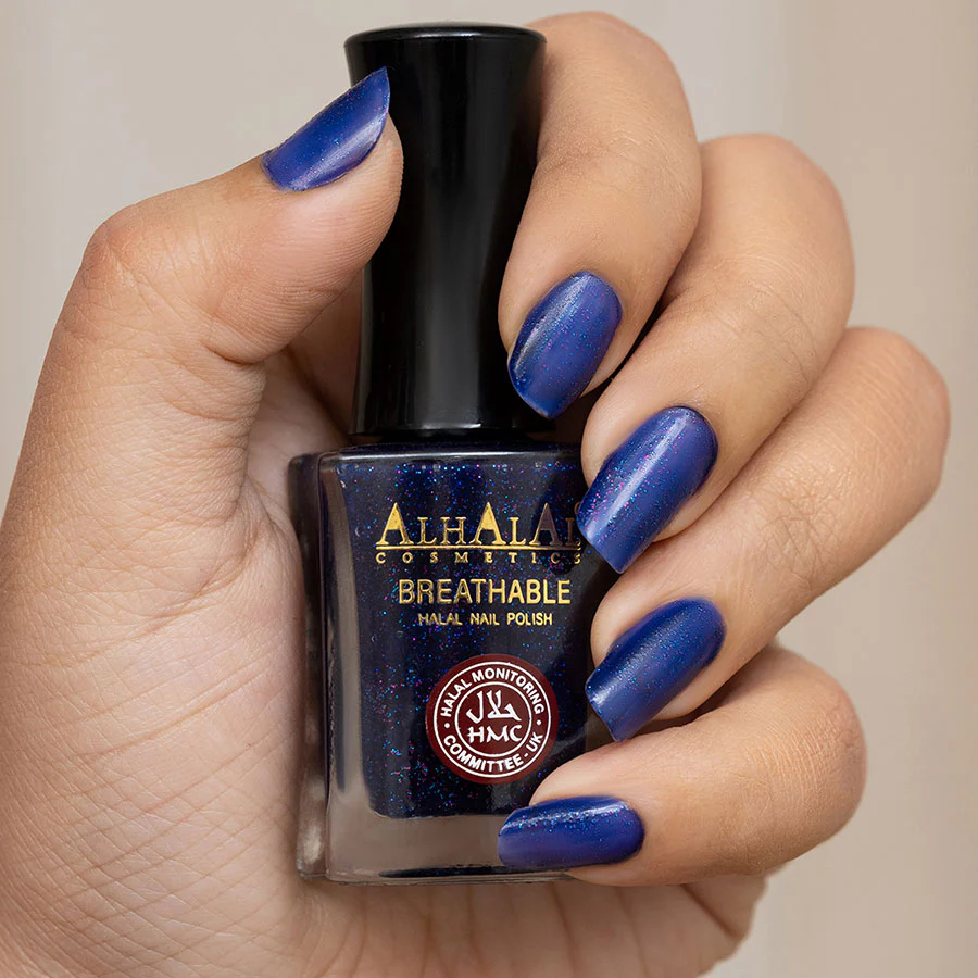 AL-146 SOMIA Halal Atmungsaktiver Nagellack Dunkelblau | Alkoholfrei & Vegan