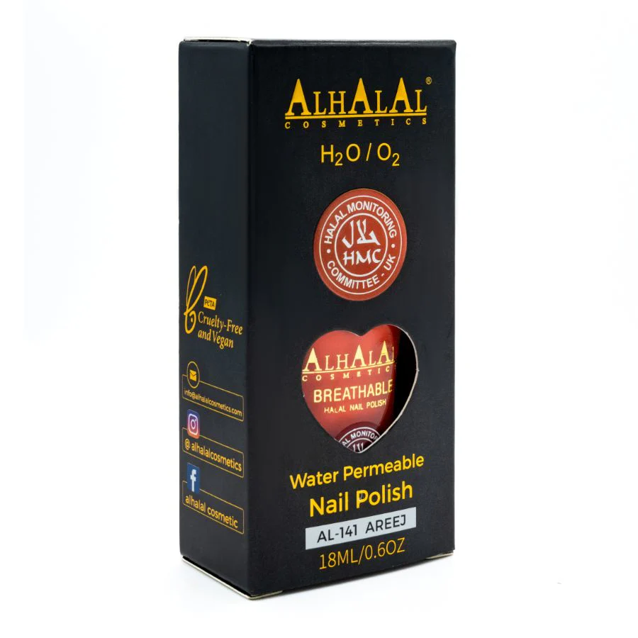 AL-141 AREEJ Halal Atmungsaktiver Nagellack Orange  Alkoholfrei und Vegan