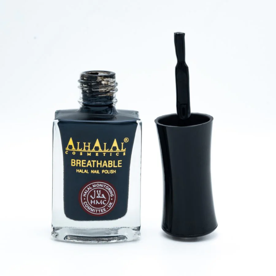 AL-142 AFSHEEN Halal Atmungsaktiver Nagellack Schwarz | Alkoholfrei & Vegan