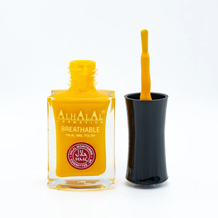 AL-145 FALAK Halal Atmungsaktiver Nagellack Gelb Alkoholfrei und Vegan