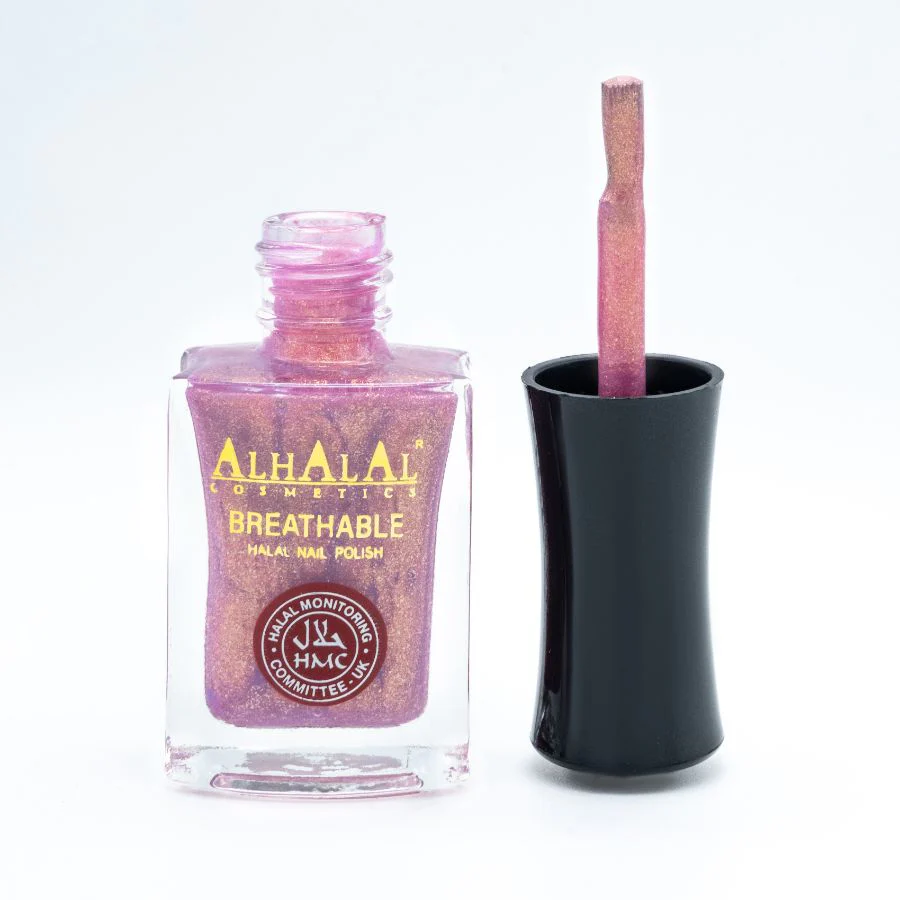 AL-154 SHAJIA Halal Atmungsaktiver Nagellack Glitzer  Alkoholfrei und Vegan