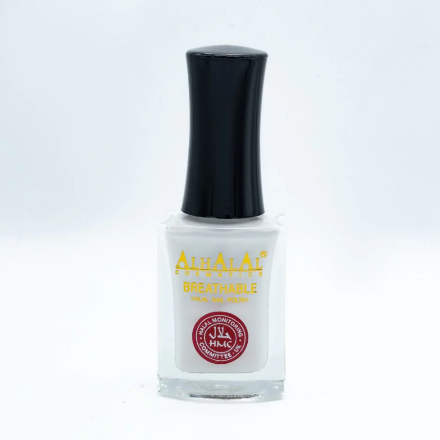 AL-160 ZARGHOONA Halal Atmungsaktiver Nagellack Weiß Alkoholfrei und Vegan