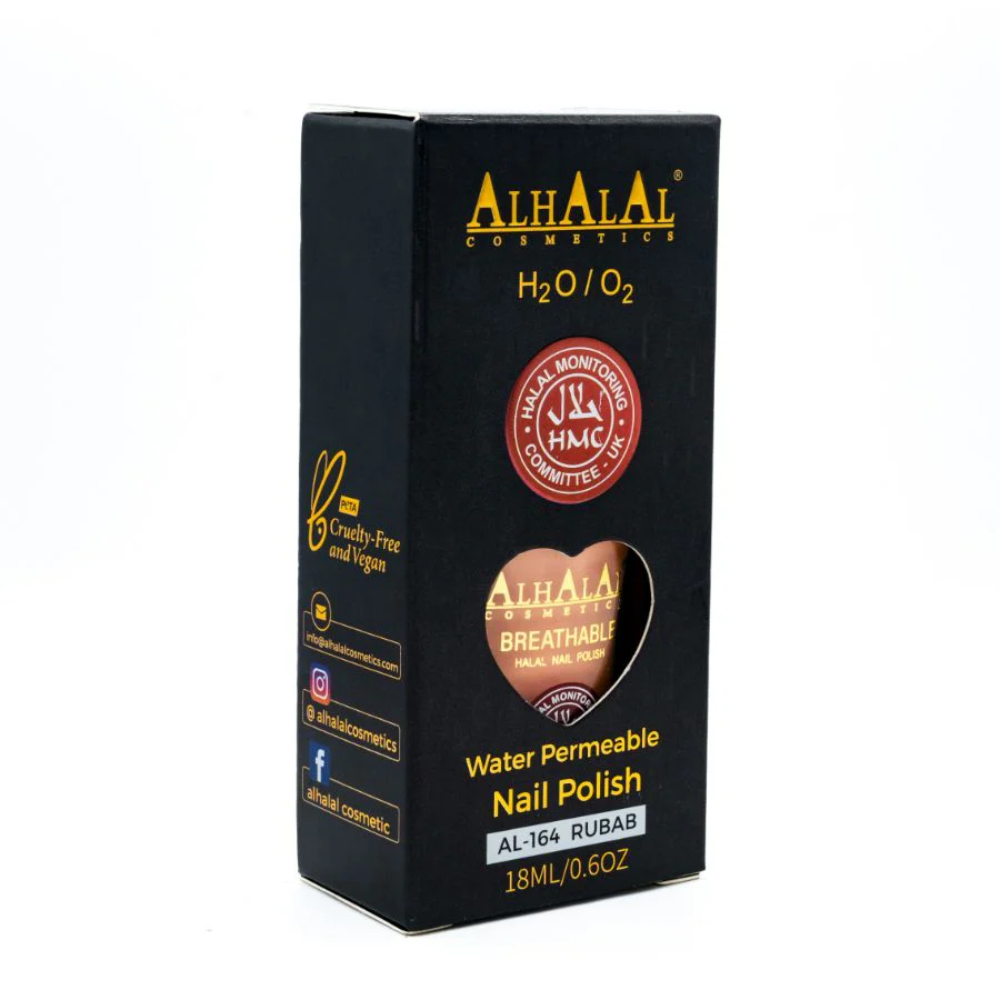 AL-164 RUBAB Halal Atmungsaktiver Nagellack Koralle | Alkoholfrei & Vegan
