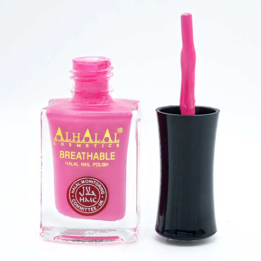 AL-180 HUDA Halal Atmungsaktiver Nagellack Pink  Alkoholfrei und Vegan