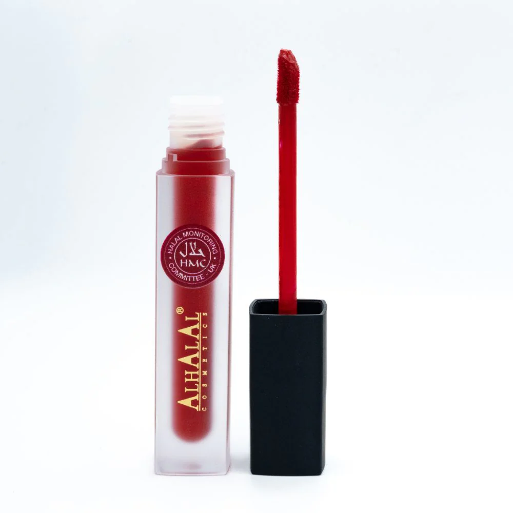 AL-53 RUBINA Halal Lippenstift Feuerrot | flüssig, Matt, vegan, alkoholfrei & HMC-zertifiziert