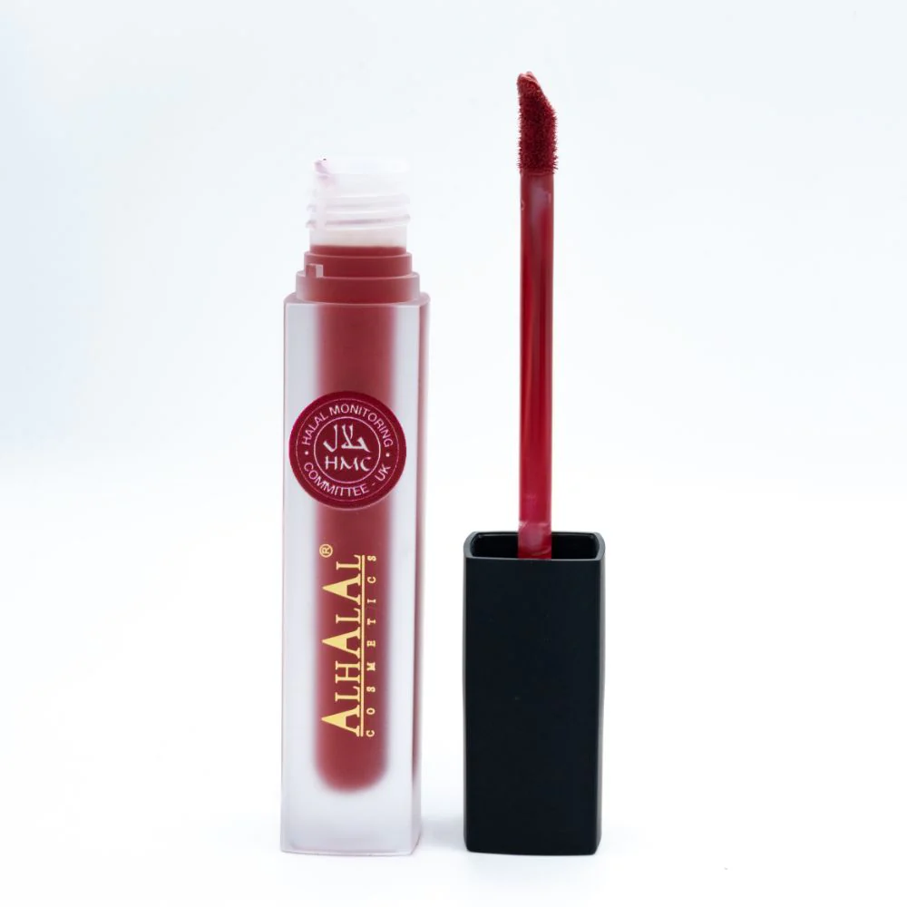 AL-56 SUNDAS Halal Lippenstift Brick Red flüssig, Matt, vegan, alkoholfrei & HMC-zertifiziert