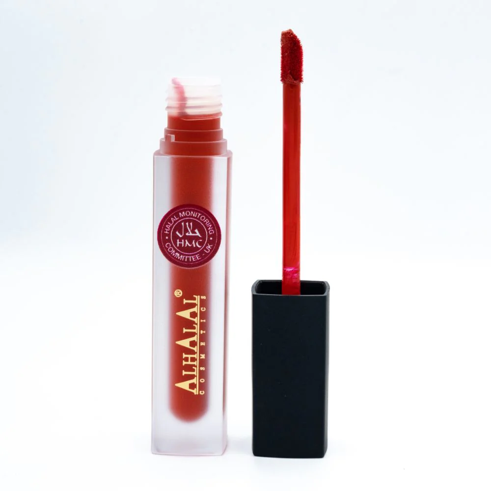 AL-58 MAHNOOR Lippenstift Dunkelrot  | flüssig, Matt, vegan, alkoholfrei & HMC-zertifiziert