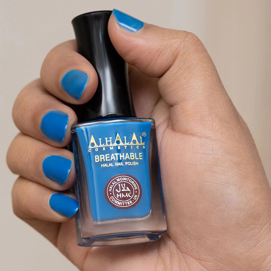 AL-143 AFSHAN Halal Atmungsaktiver Nagellack Blau, Anwendung