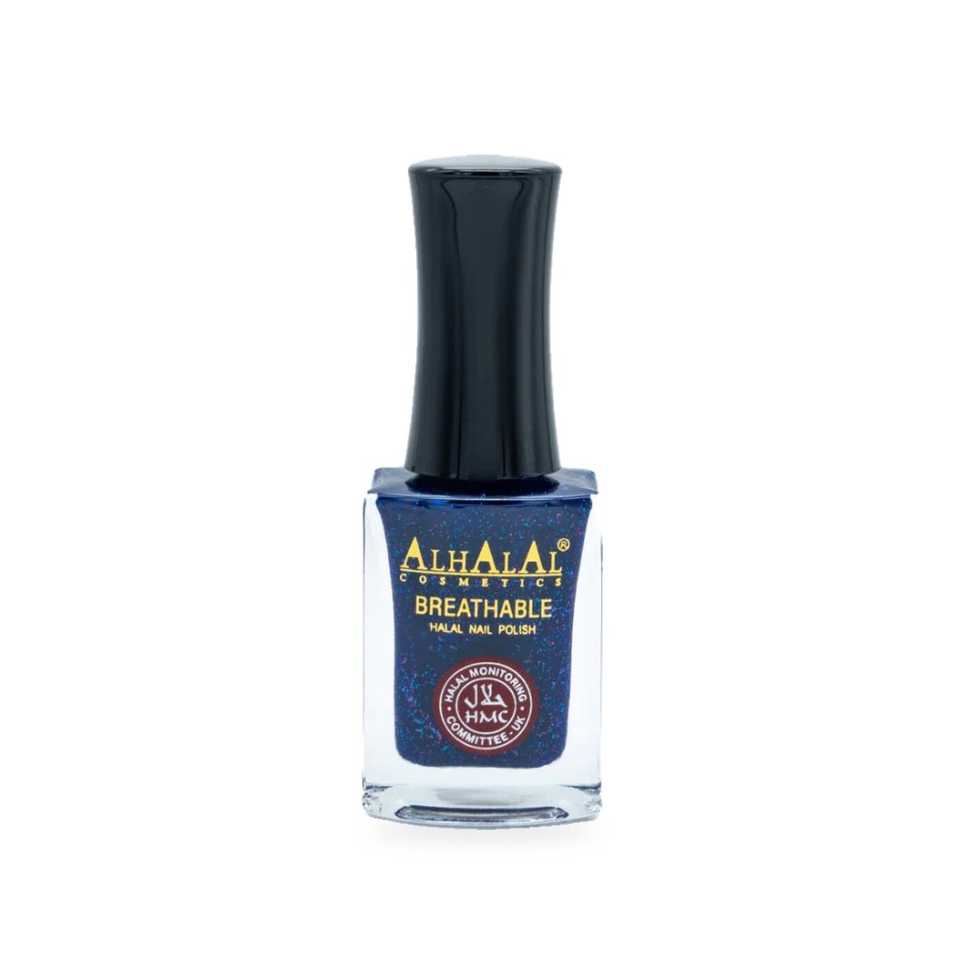 AL-146 SOMIA Halal Atmungsaktiver Nagellack Dunkelblau, Produktfoto Flasche