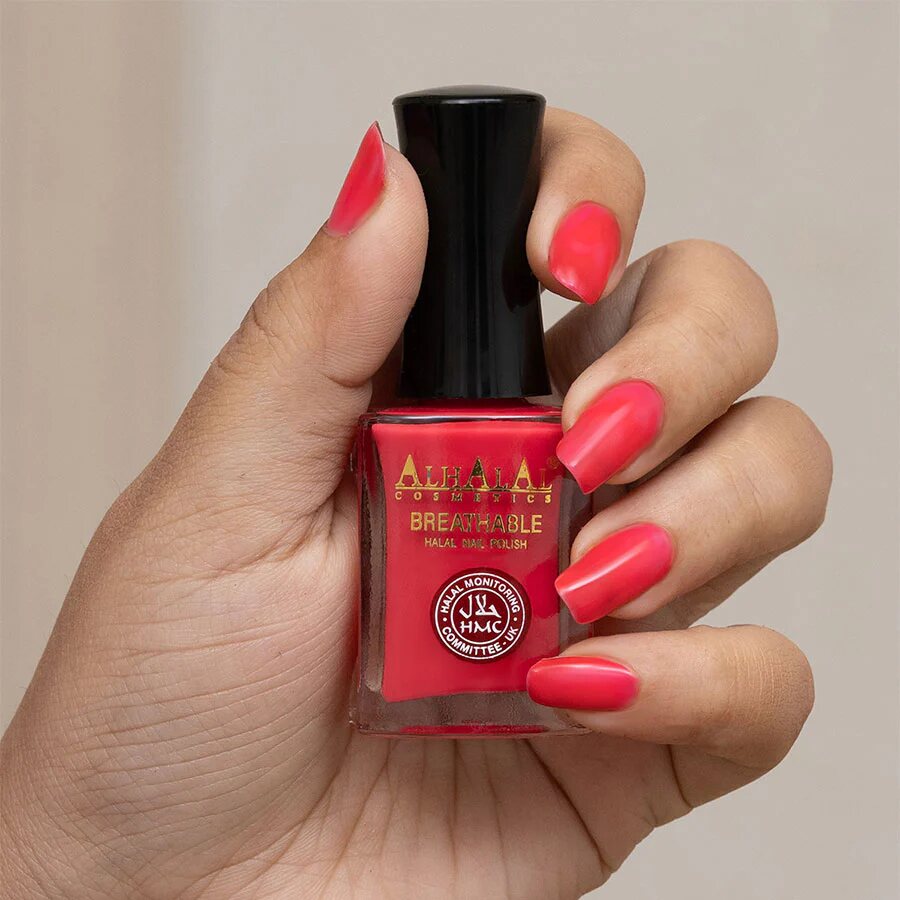 AL-149 SOBIA Halal Atmungsaktiver Nagellack Pink alkoholfrei und vegan, Anwendung