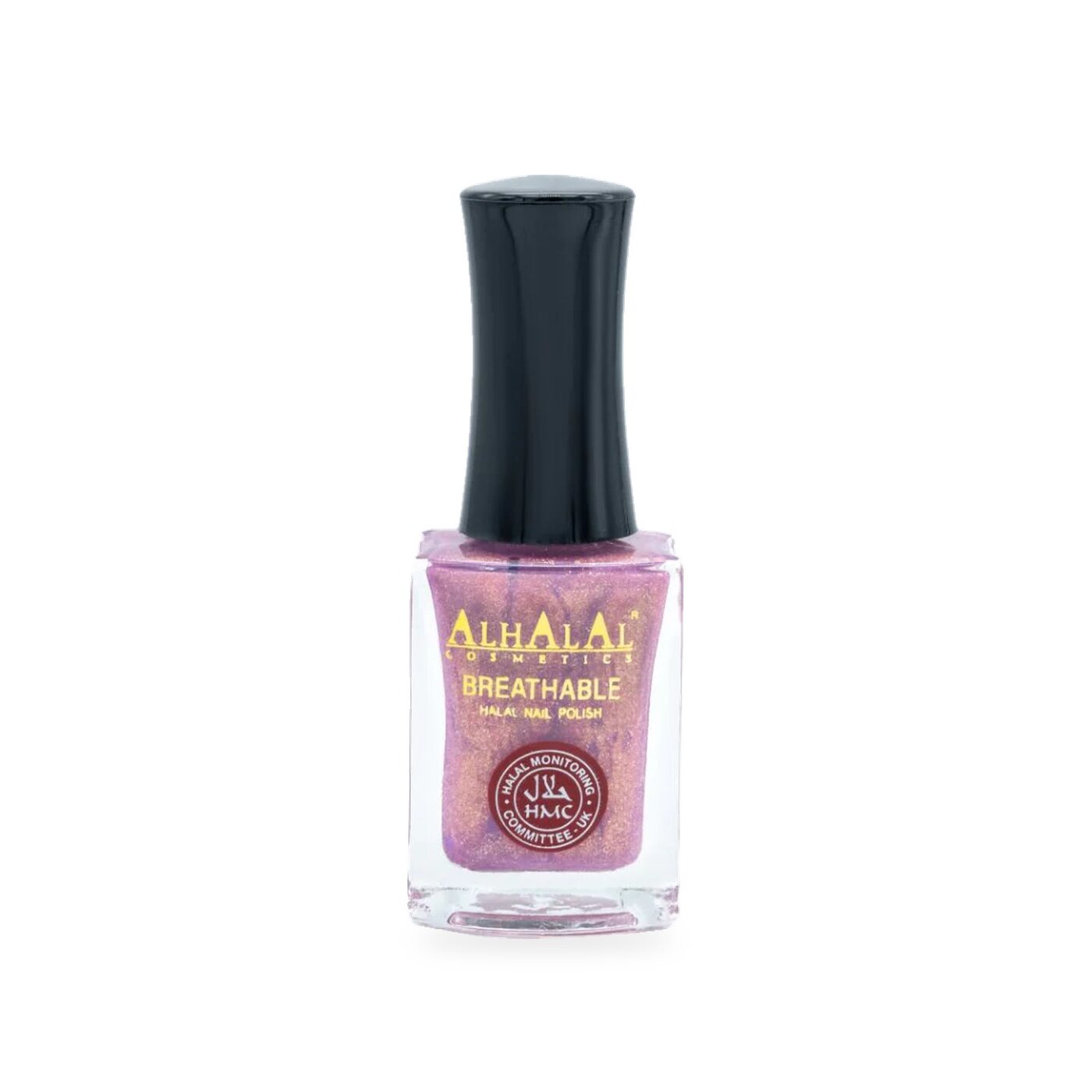 AL-154 SHAJIA Halal Atmungsaktiver Nagellack Glitzer alkoholfrei und vegan, Produktfoto Flasche