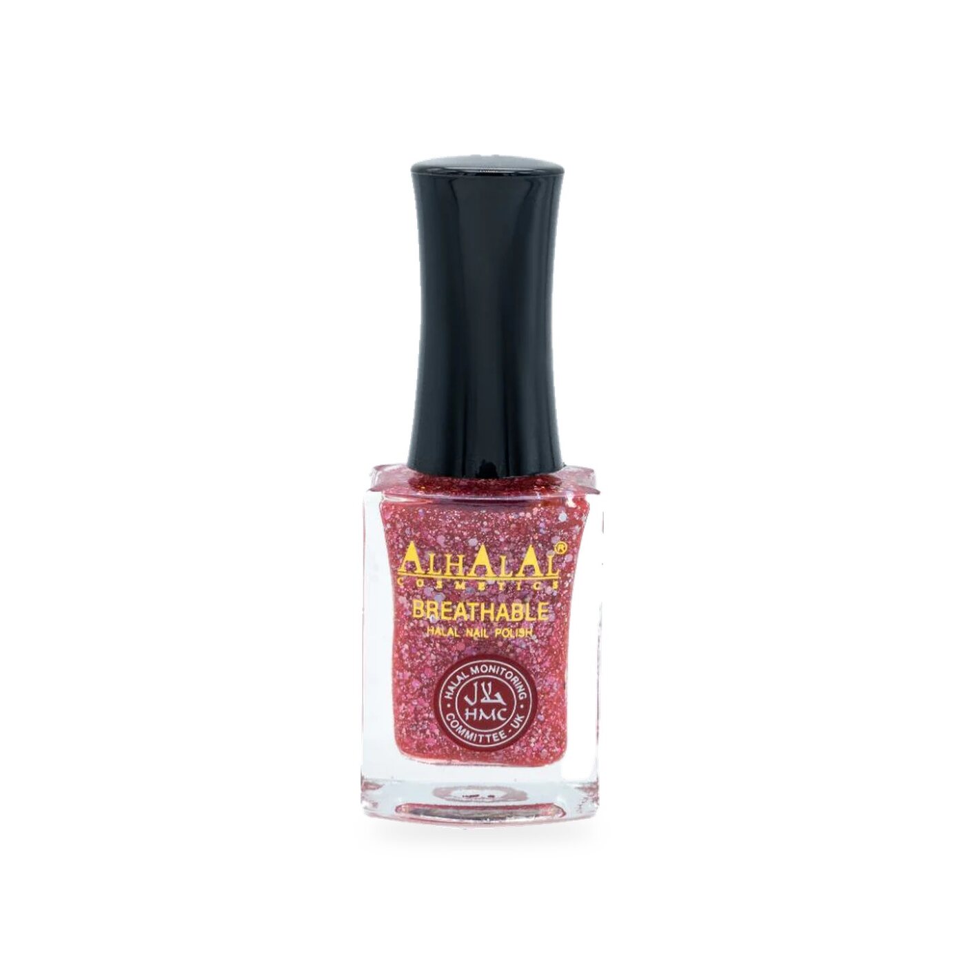 AL-171 SOPHIA Halal Atmungsaktiver Nagellack Glitzer alkoholfrei & vegan, Produktfoto Flasche
