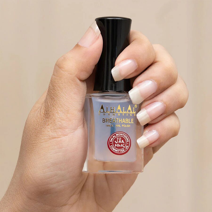 AL-181 FARWA Halal Atmungsaktiver Nagellack Klarlack, Anwendung