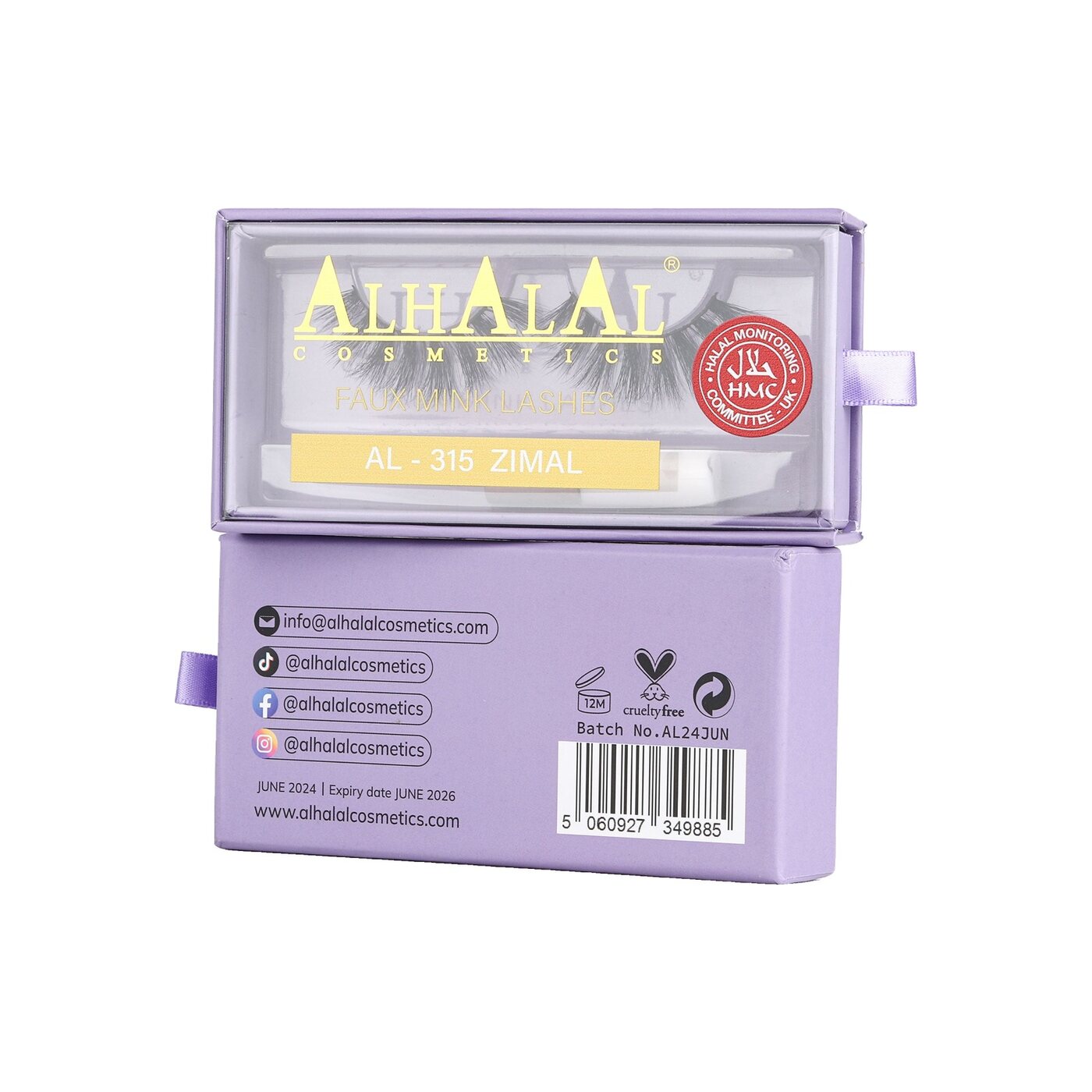 AL-315 ZIMAL (3D631) Halal Faux Mink Wimpern, tierversuchsfrei, Produktfoto
