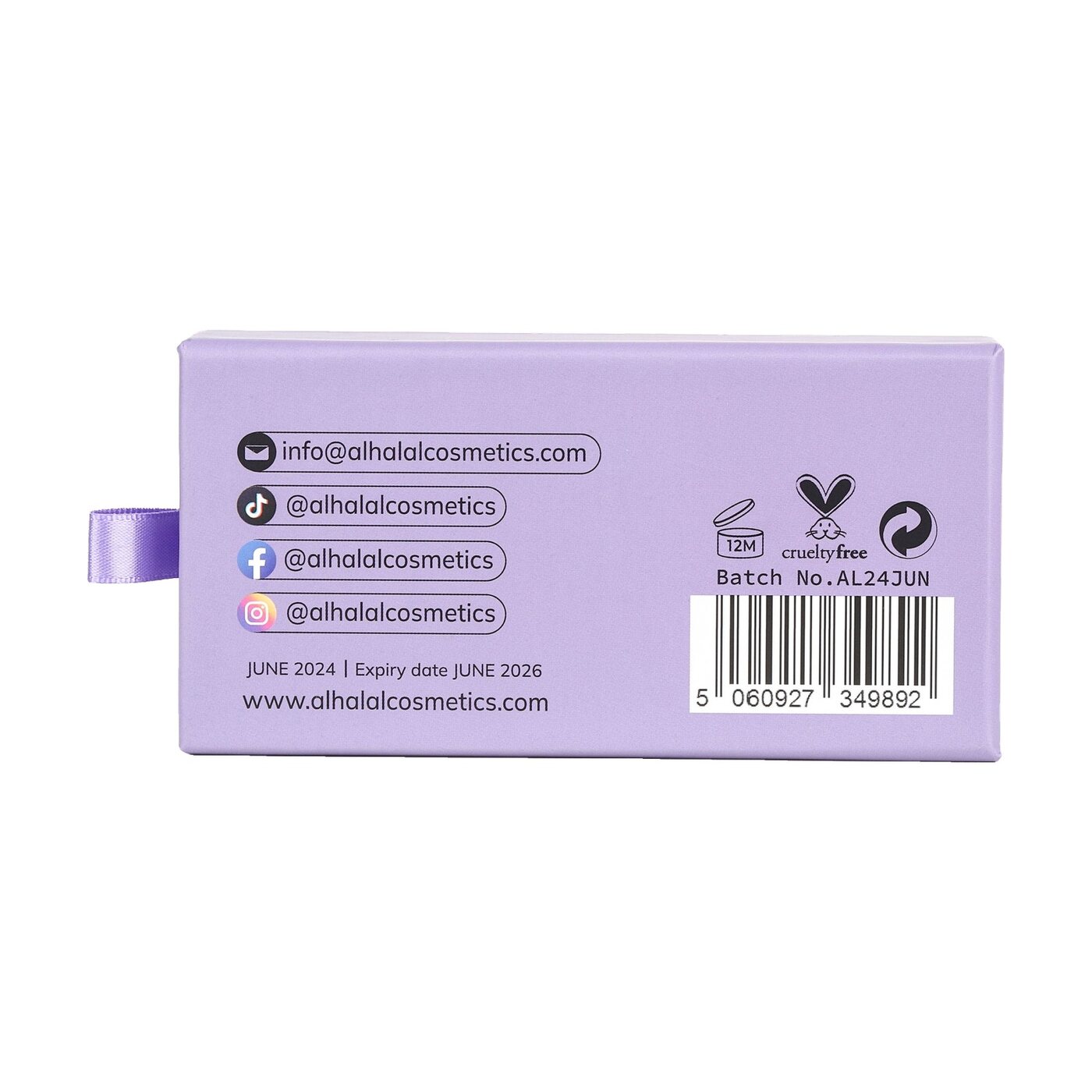 AL-316 MINHA (3D630) Halal Faux Mink Wimpern, tierversuchsfrei, Produktfoto Rückseite