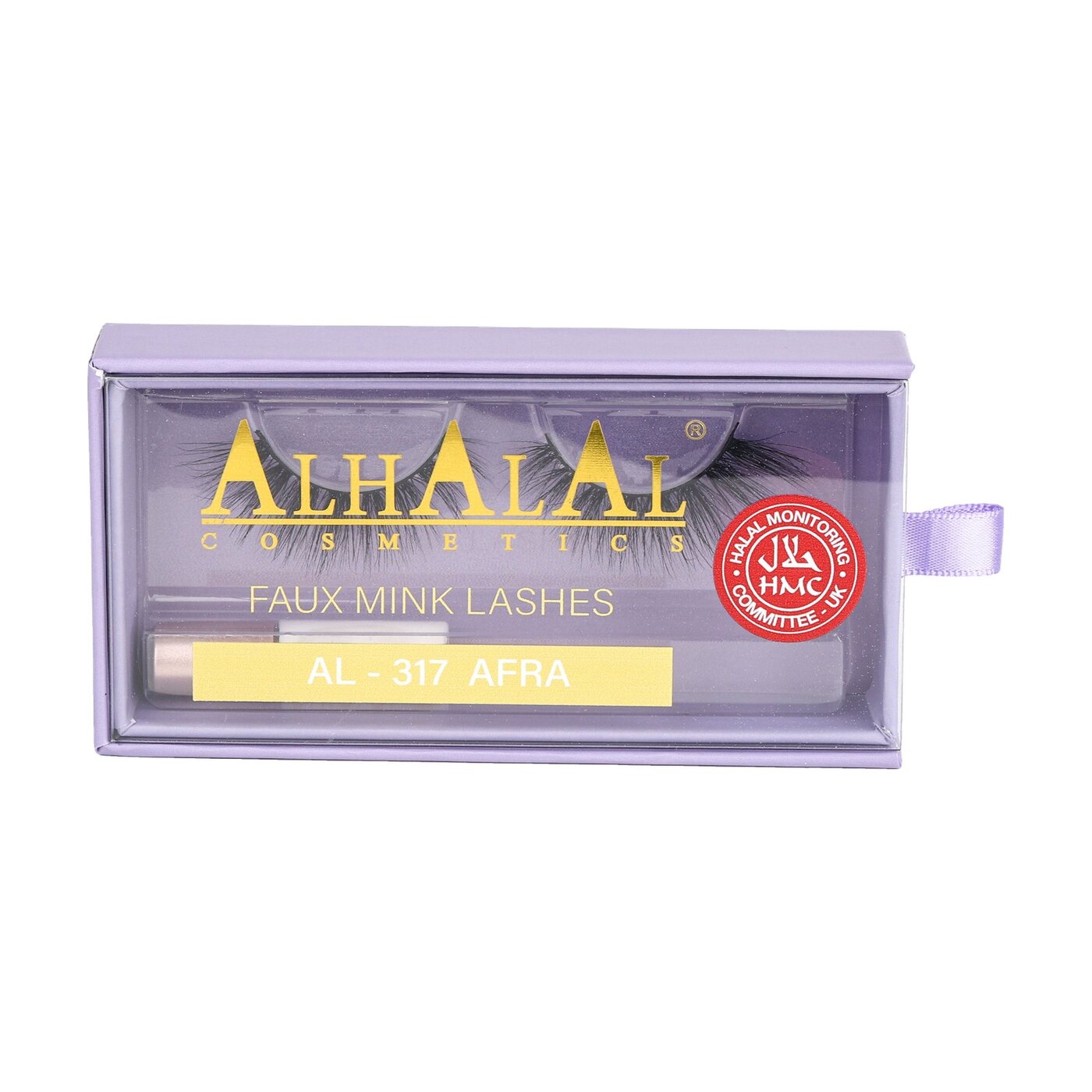 AL-317 AFRA (3D003) Halal Faux Mink Wimpern, tierversuchsfrei, Produktfoto Box vorne