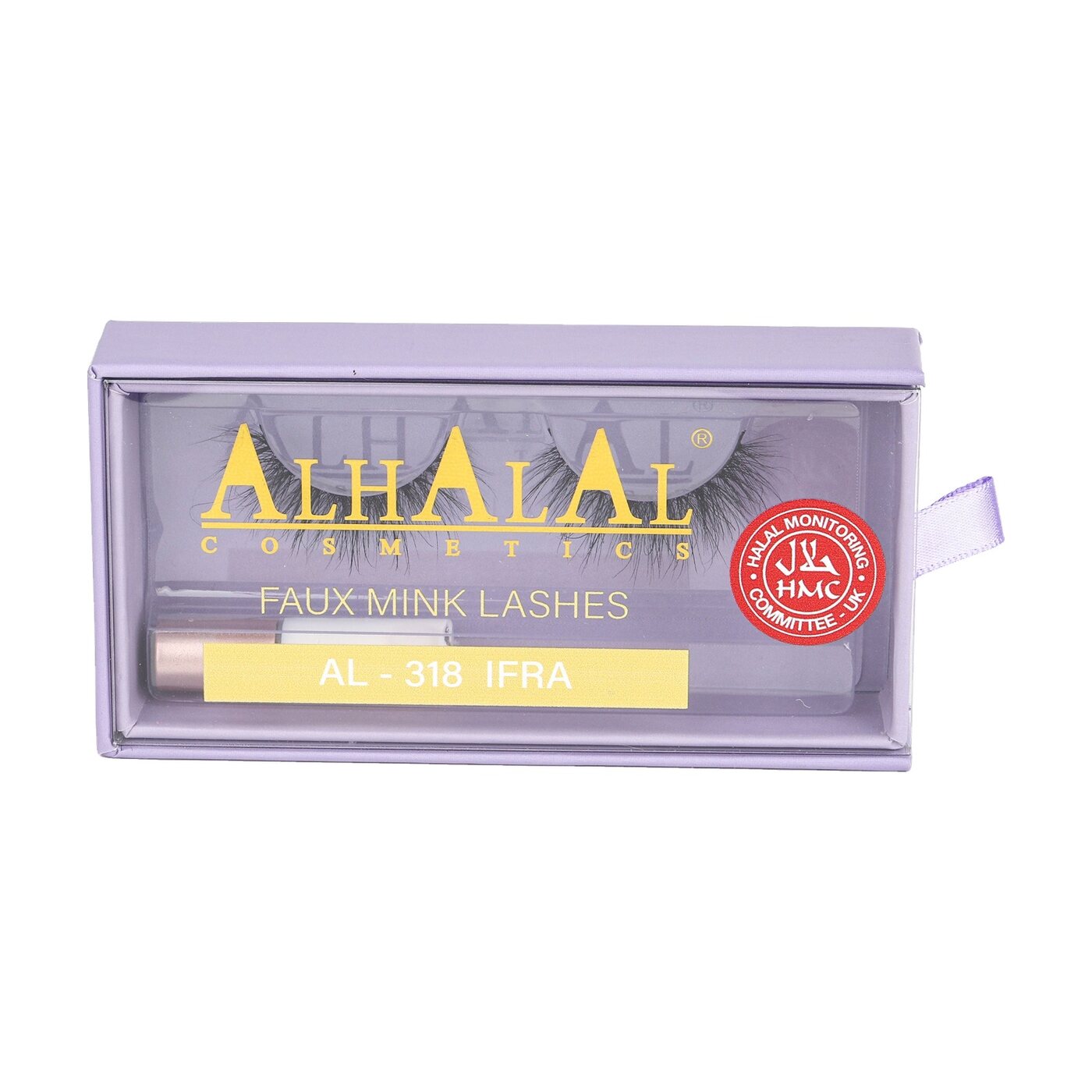 AL-318 IFRA (3D606) Halal Faux Mink Wimpern, tierversuchsfrei, Produktfoto Box vorne